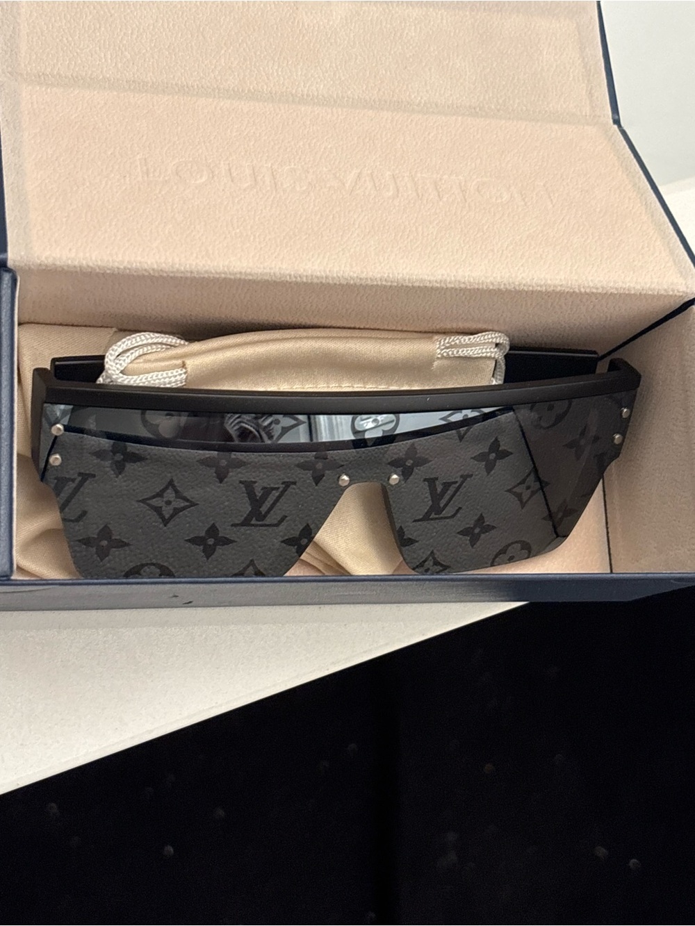 Louis Vuitton Monogram Shield Sunglasses in Dark Gray